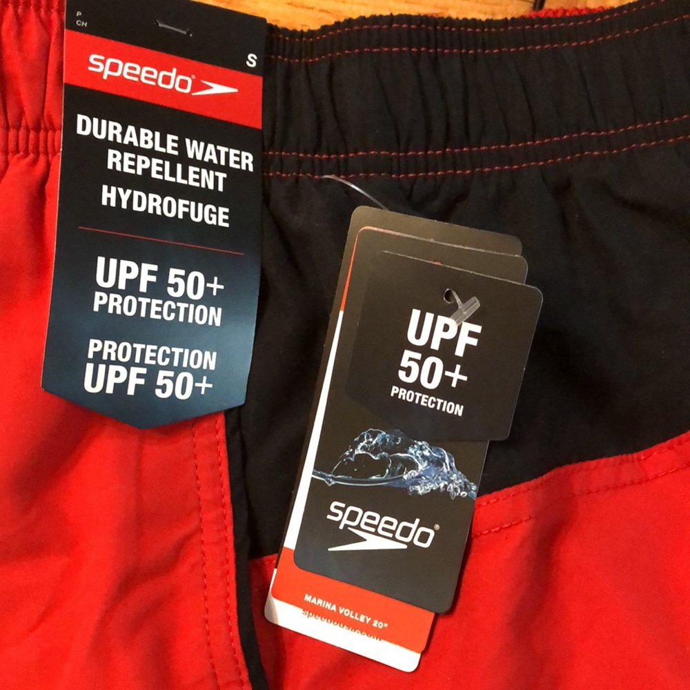 Speedo swim trunks UPF 50+ men’s size small new with tags hydrofuge - Picture 5 of 7